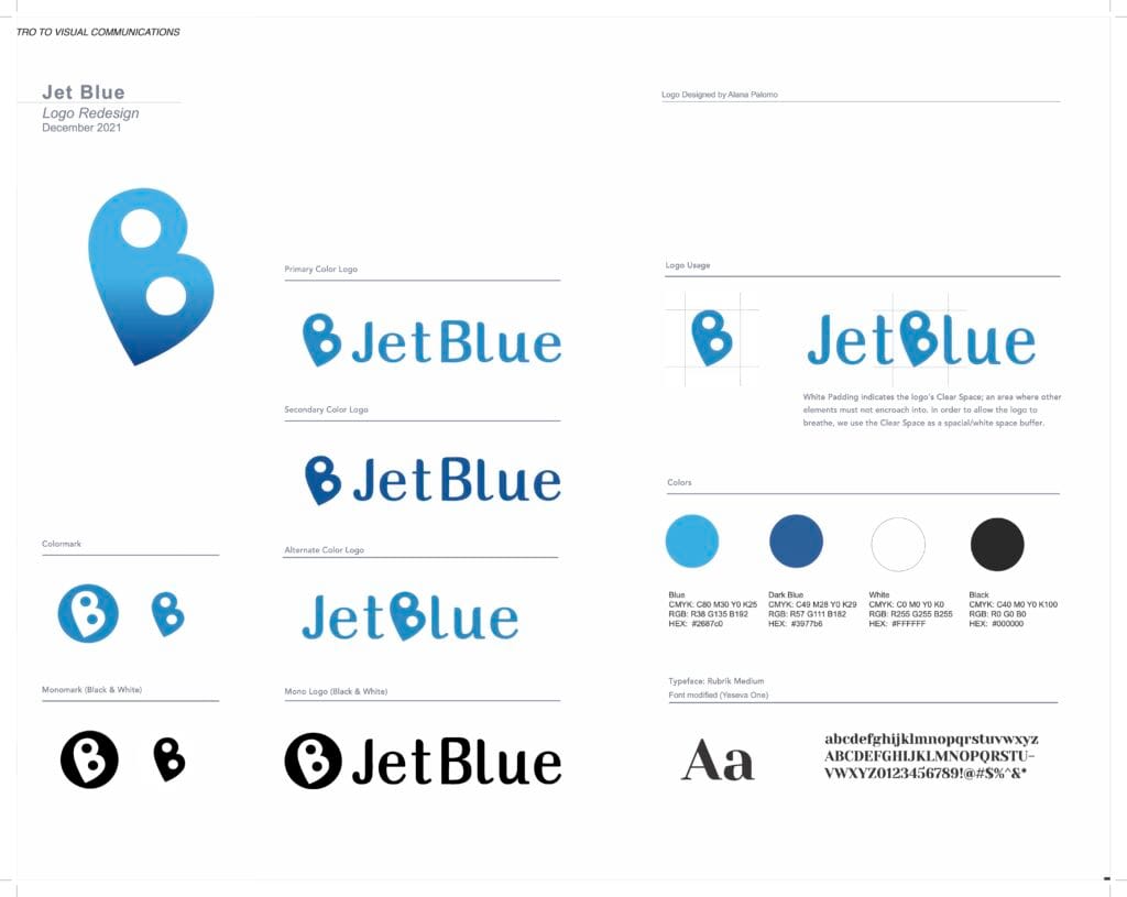 Jet blue branding