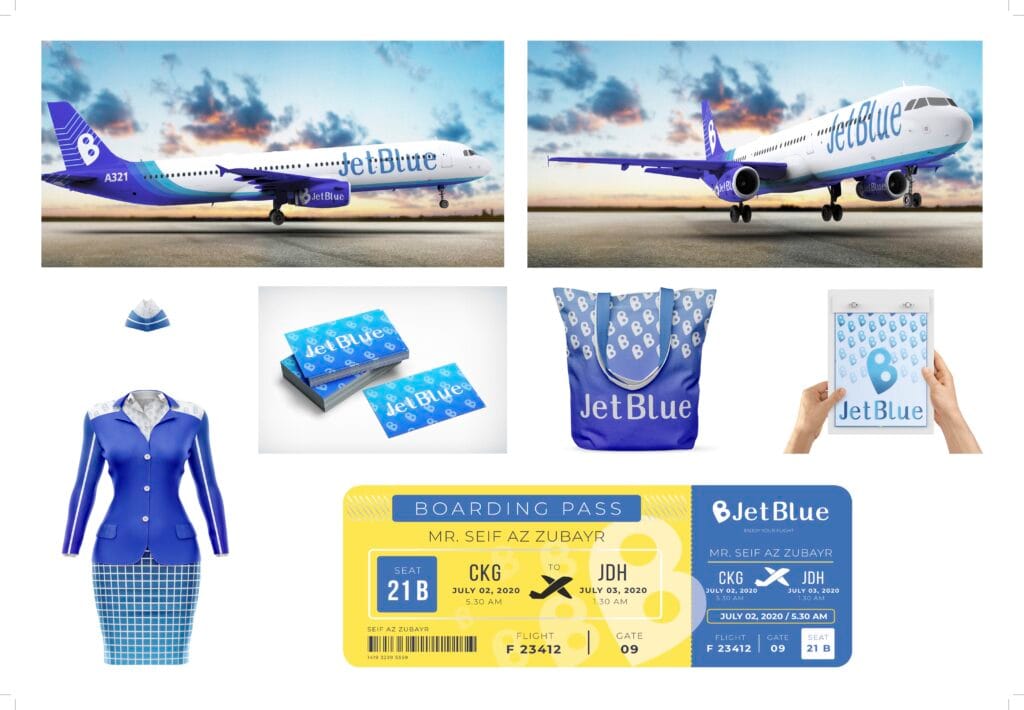 Jet blue branding