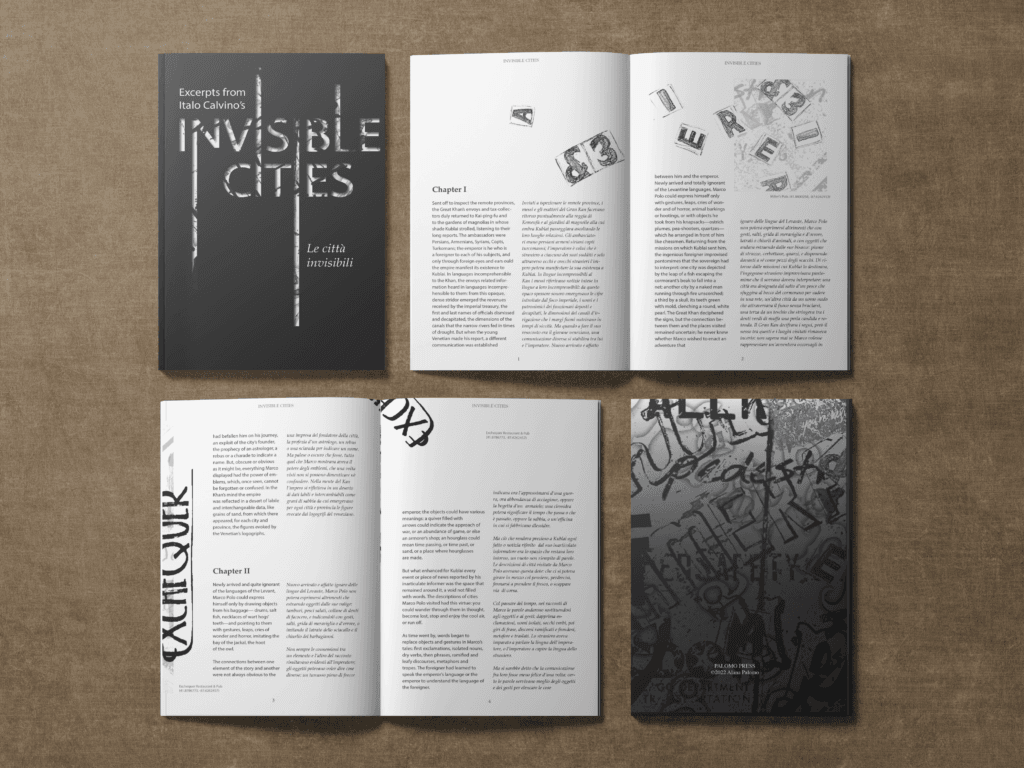 Invisible cities spread mockup